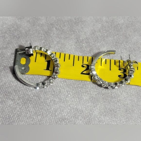 Set of 3 Austrian Crystal Criss Cross Earrings - Picture 13 of 16